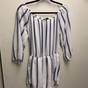 A chiffon white romper In excellent condition.